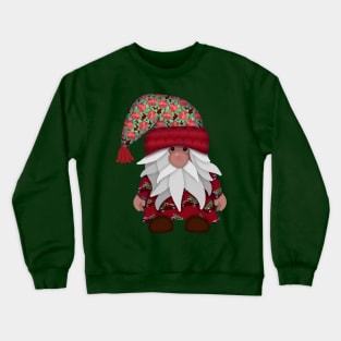 Poinsettia Hat Gnome | Cherie's Art Original | Copyrighted Crewneck Sweatshirt